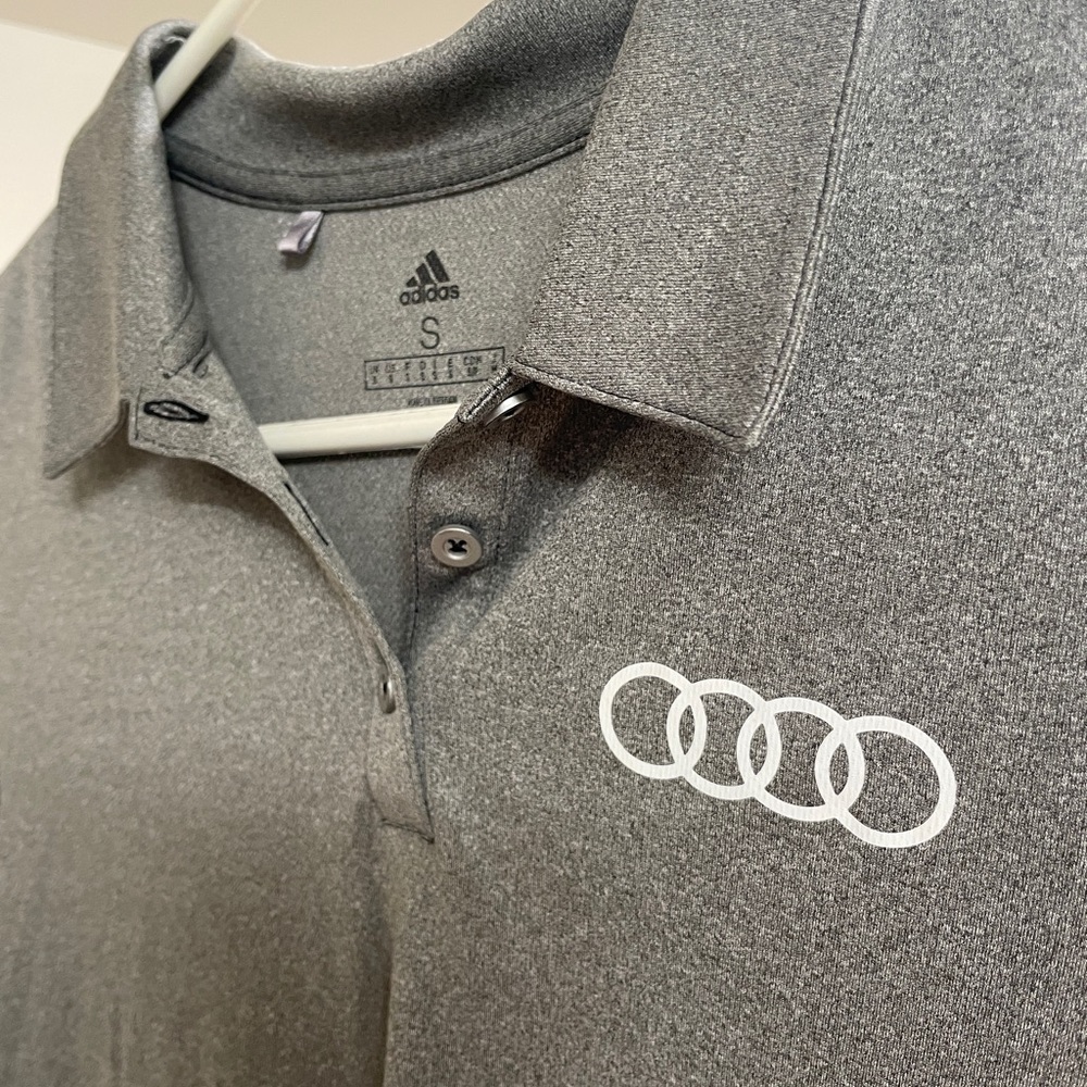 Audi Polo Shirt Gray Addidas Brand Small